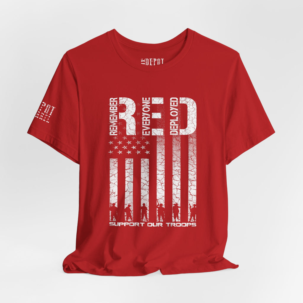 RED Friday Support Our Troops Silhouettes Tee