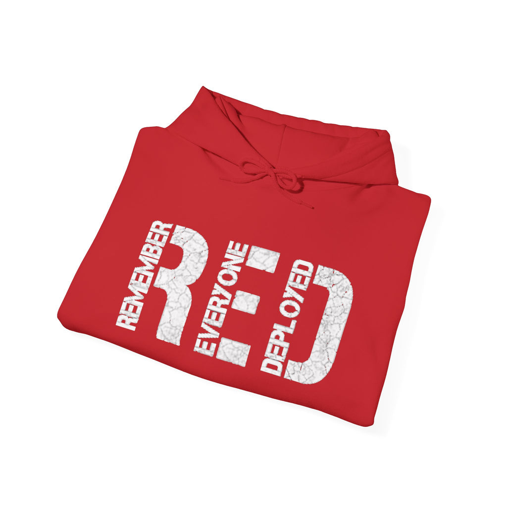 RED Remember Everyone Deployed Distressed Hoodie
