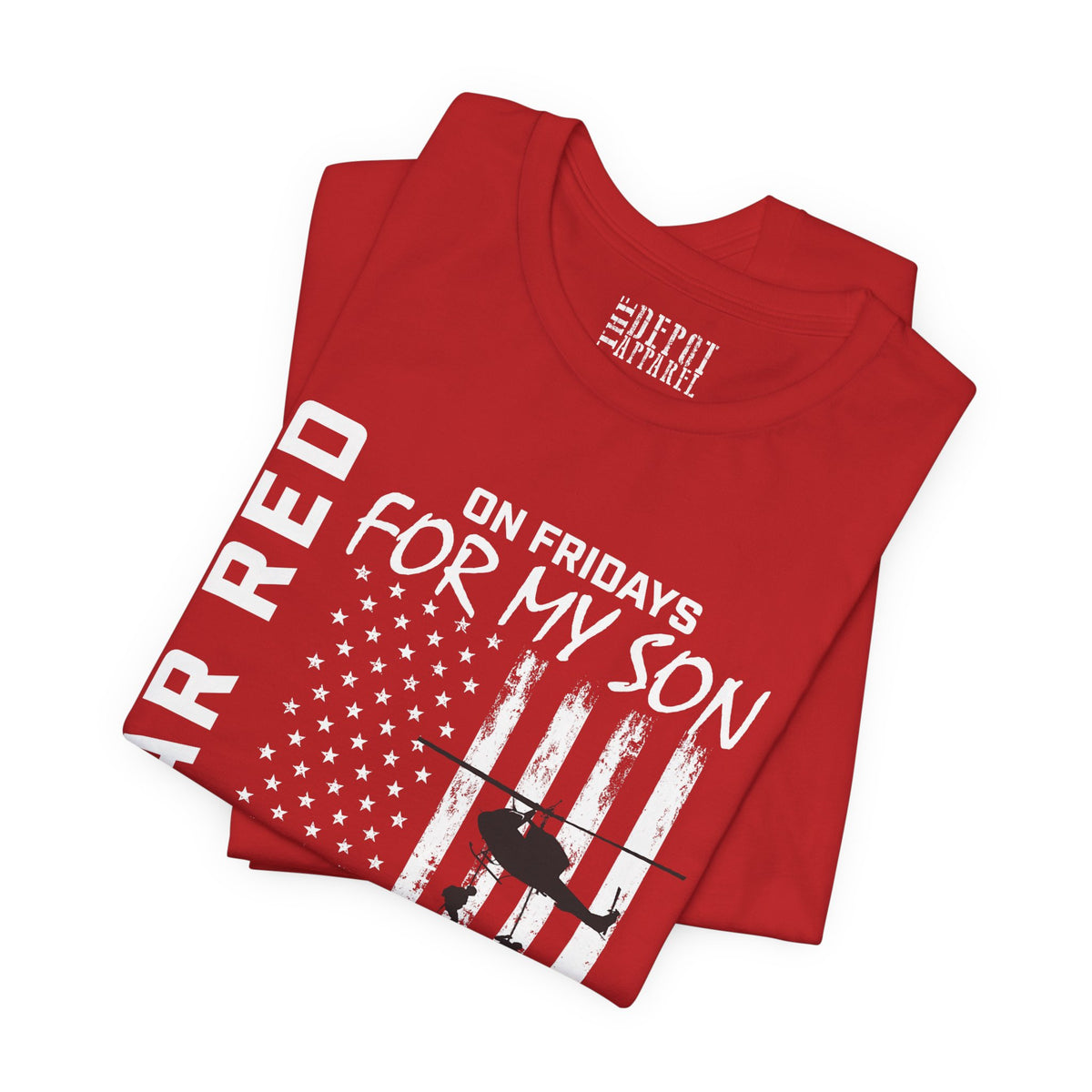 Helicopter & Tank RED Friday Son Tee