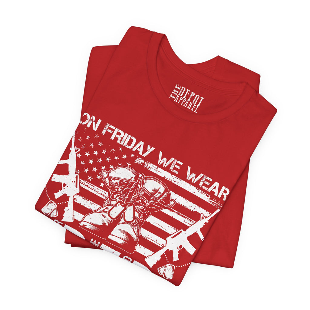 On Friday We Wear RED Rifle Tee
