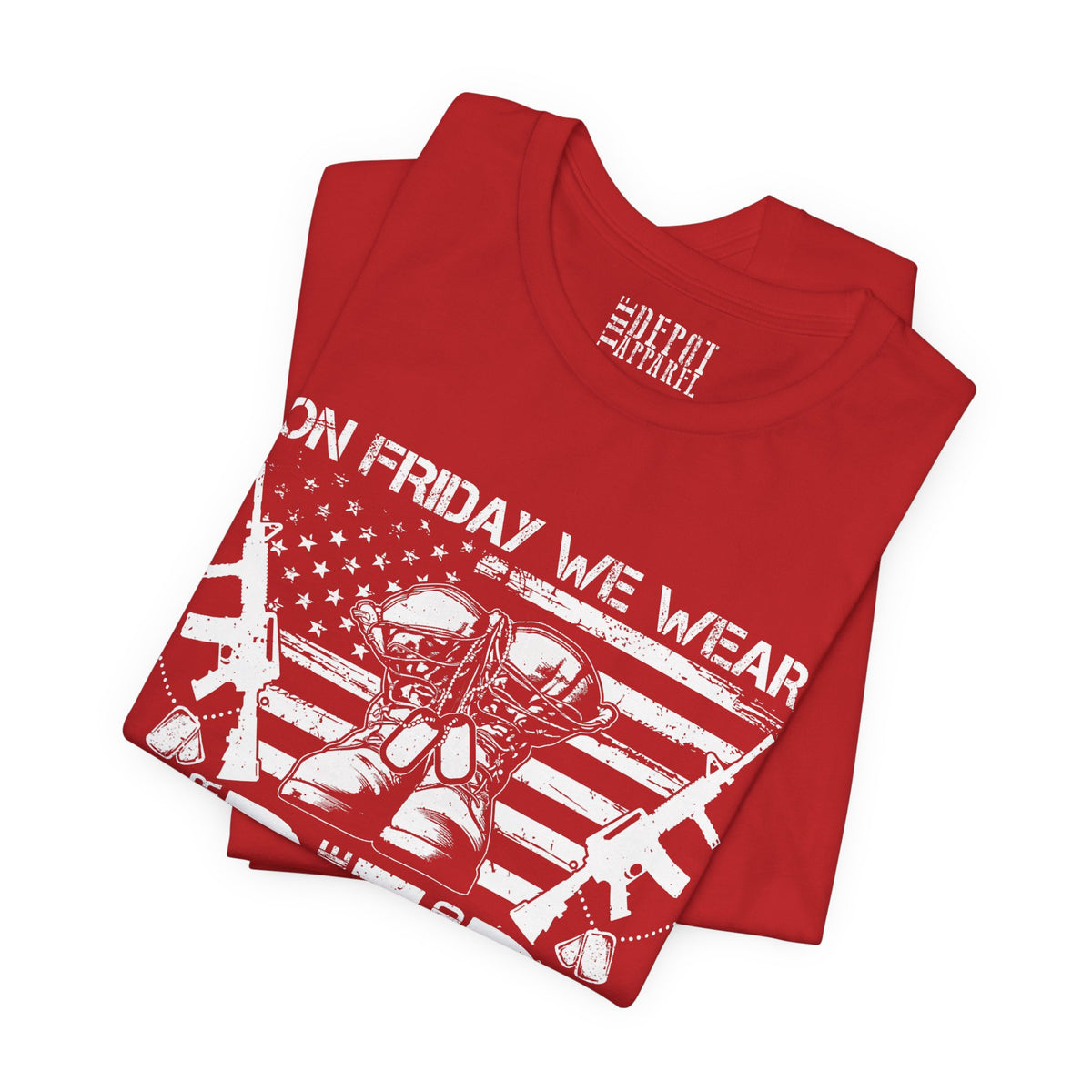 On Friday We Wear RED Rifle Tee