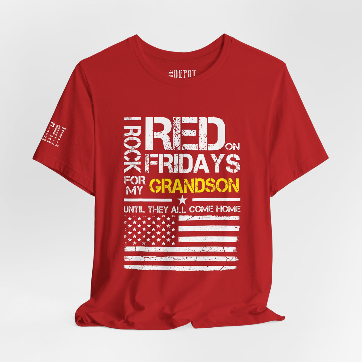 I Rock RED On Fridays For My Grandson Graphic Tee