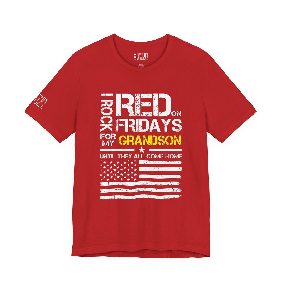 I Rock RED On Fridays For My Grandson Graphic Tee