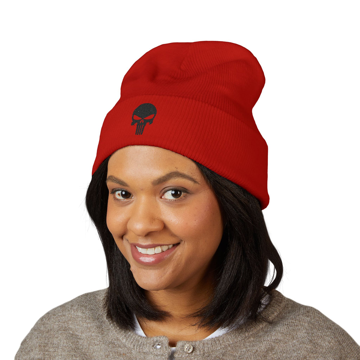Blackout Skull Knit Cap