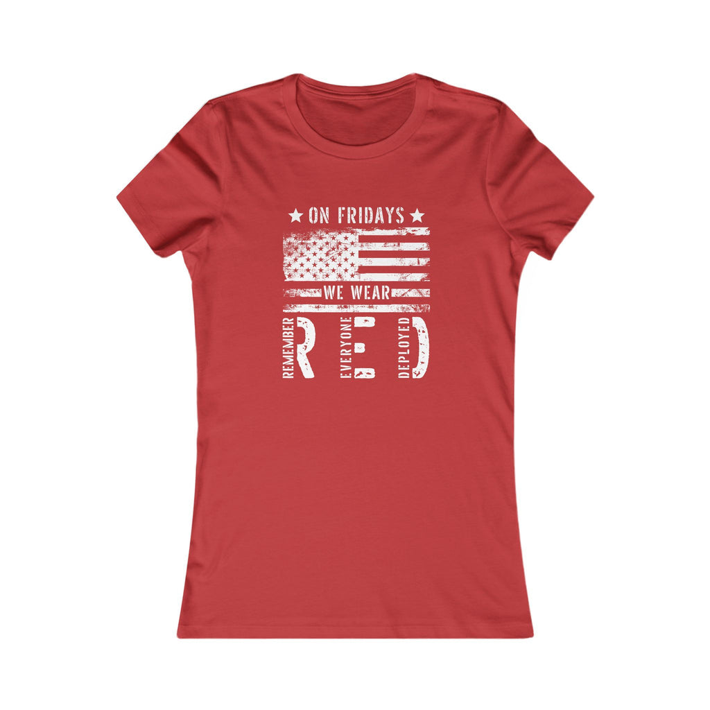 Remember Everyone Deployed Stars & Stripes Ladies Tee