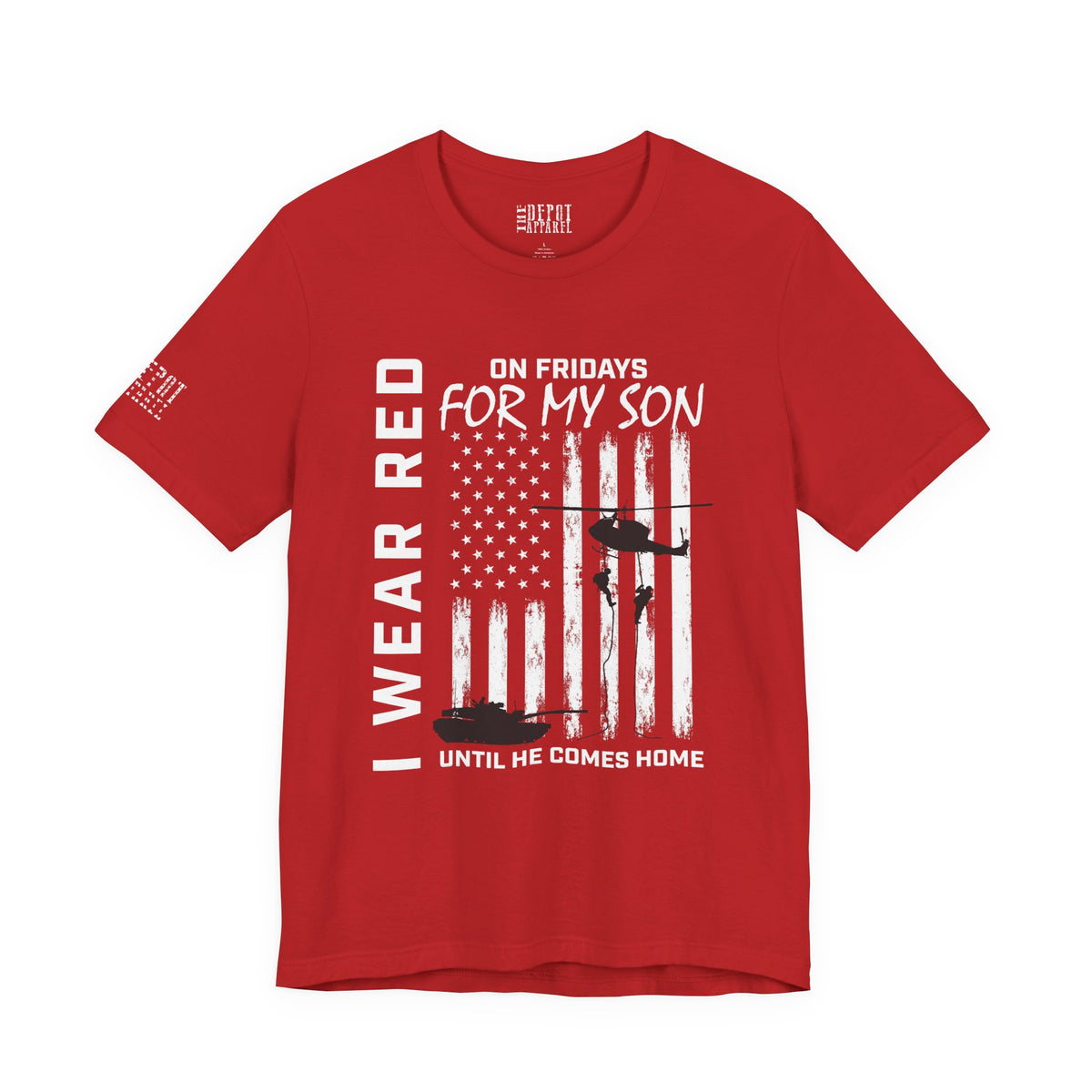 Helicopter & Tank RED Friday Son Tee