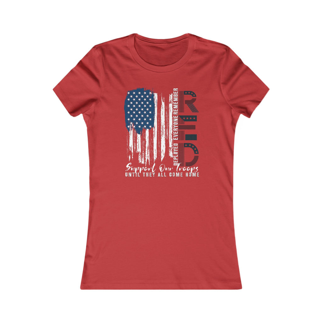 RED Friday Support Our Troops Ladies Tee