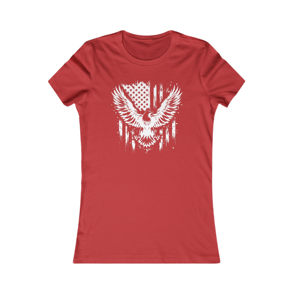 Freedom Rising Distressed Ladies Tee