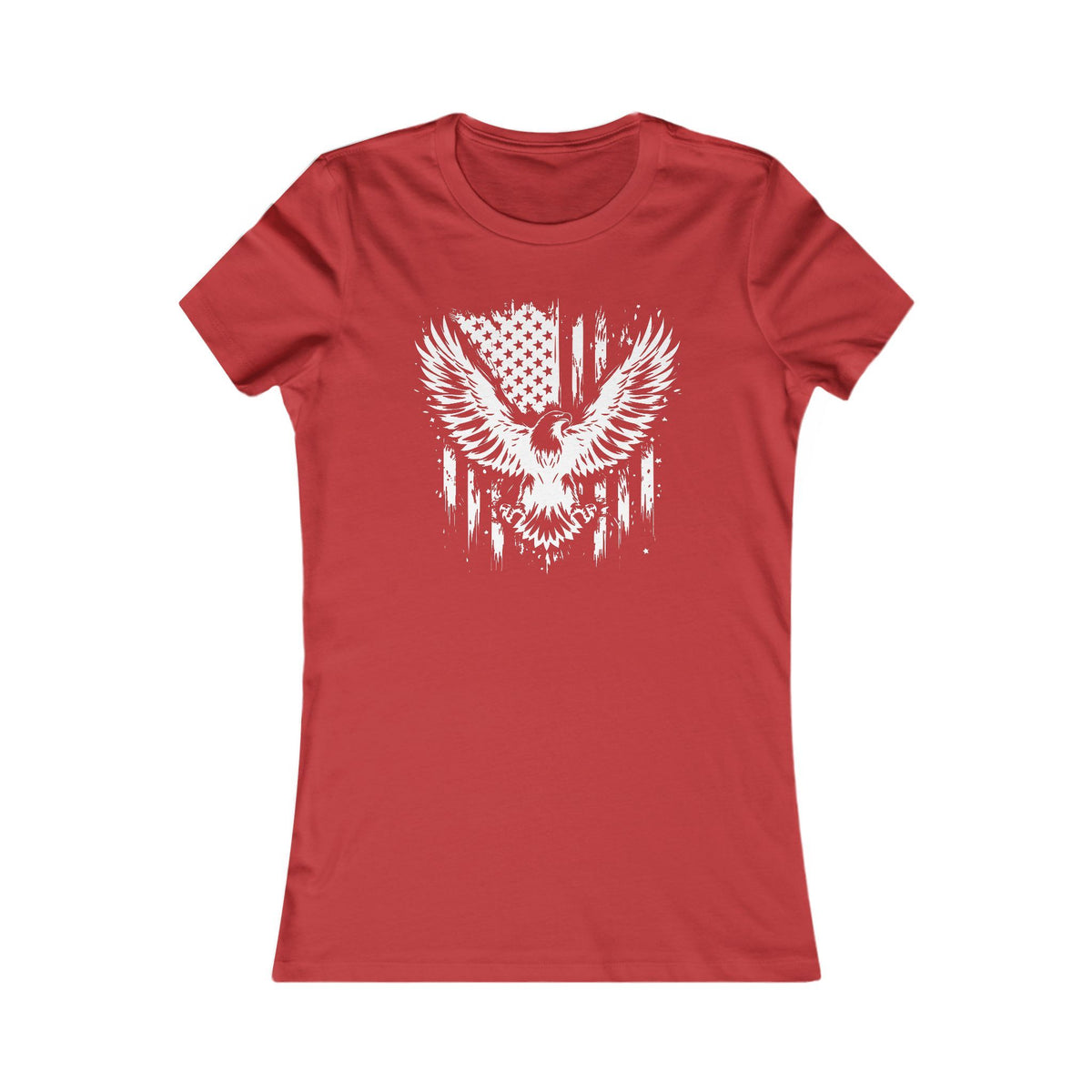 Freedom Rising Distressed Ladies Tee