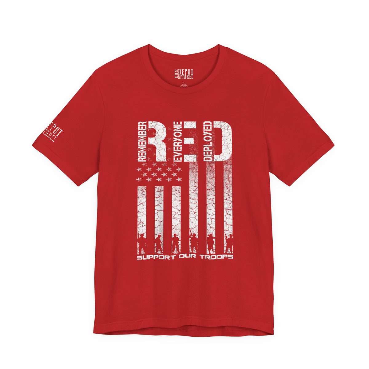 RED Friday Support Our Troops Silhouettes Tee
