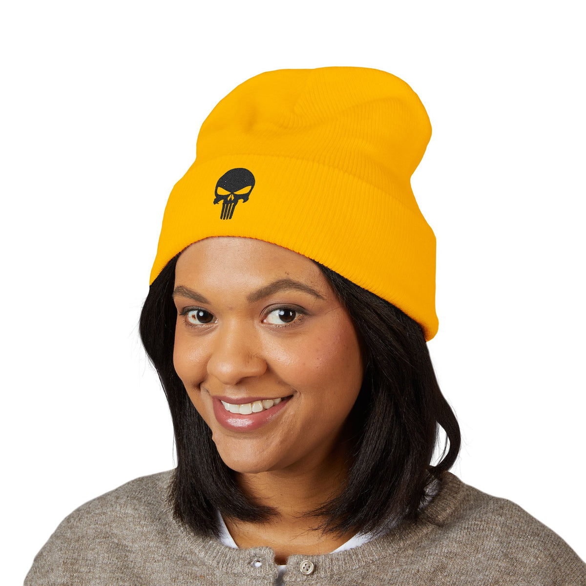 Blackout Skull Knit Cap