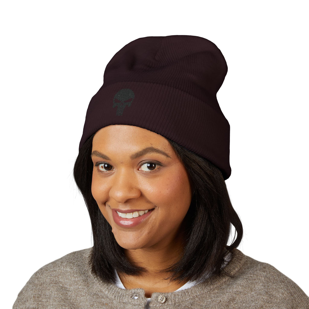 Blackout Skull Knit Cap