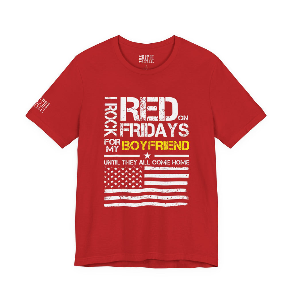 I Rock RED On Fridays For My Boyfriend Graphic Tee