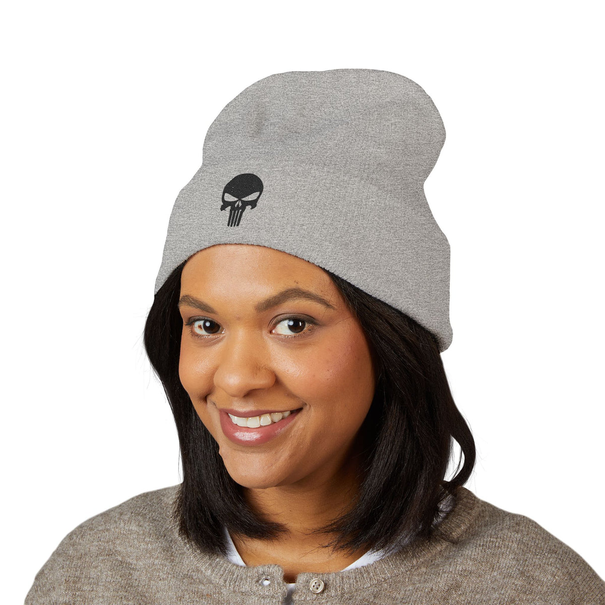 Blackout Skull Knit Cap