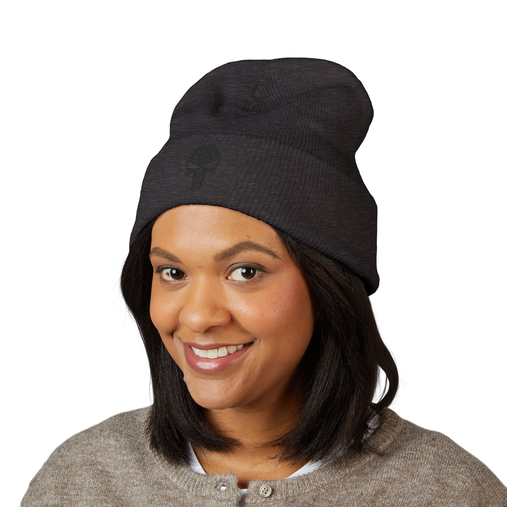 Blackout Skull Knit Cap