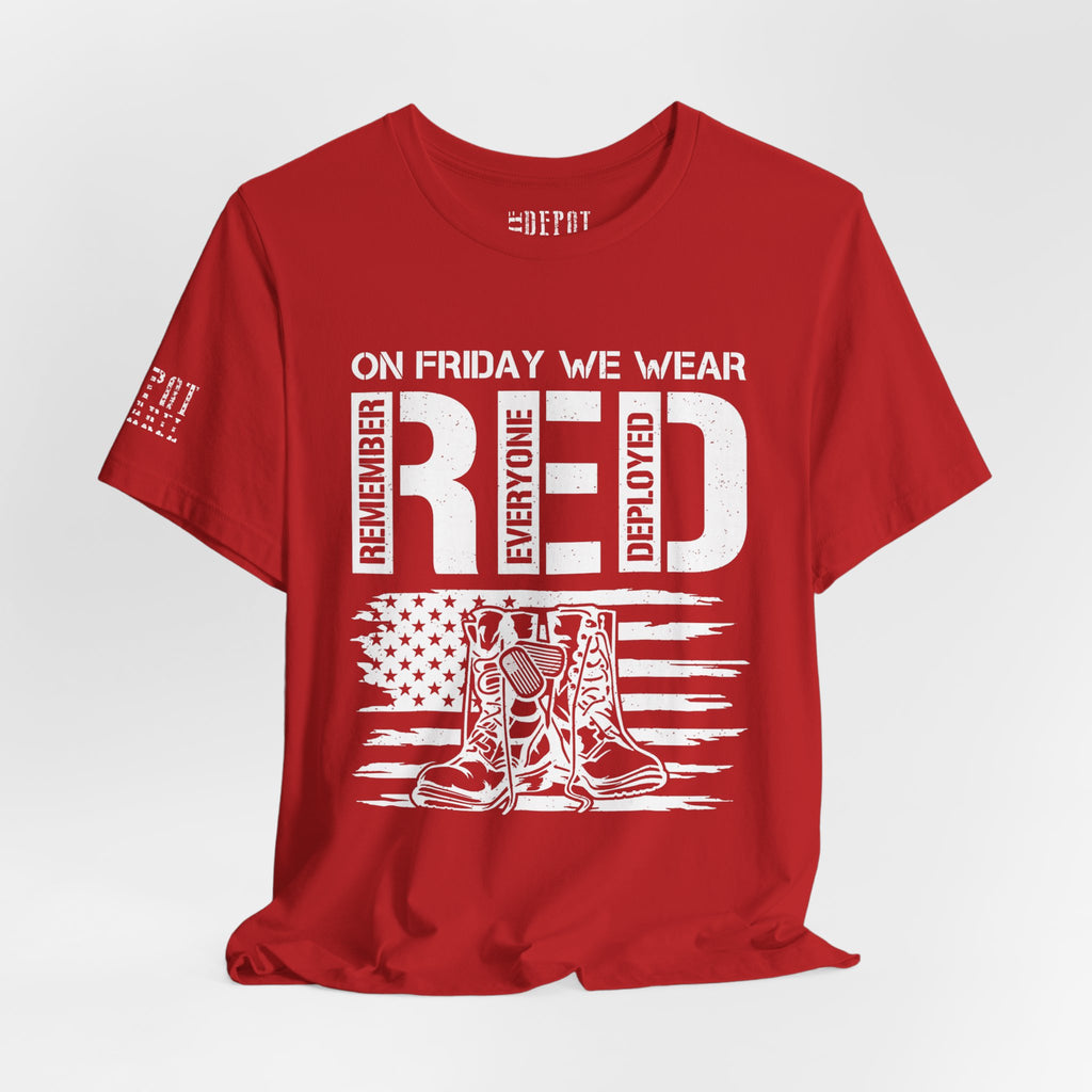 RED Friday Combat Boots Tee